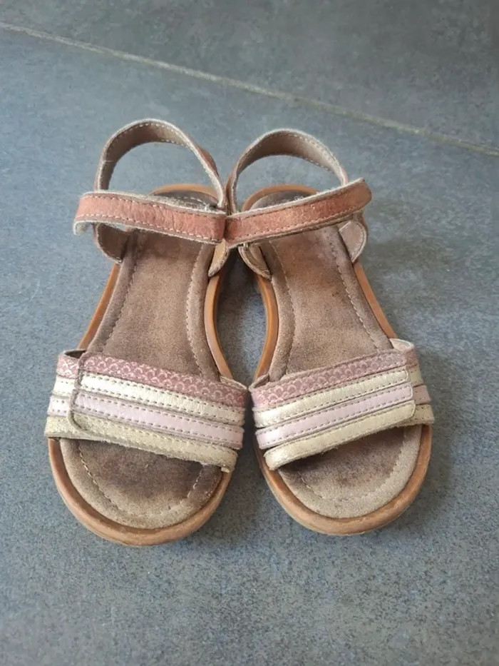 Nus pieds / sandales roses bopy 27 - photo numéro 2
