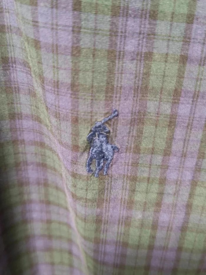 Chemise Ralph Lauren Vichy Vert & Violet - Vintage Y2K - photo numéro 3