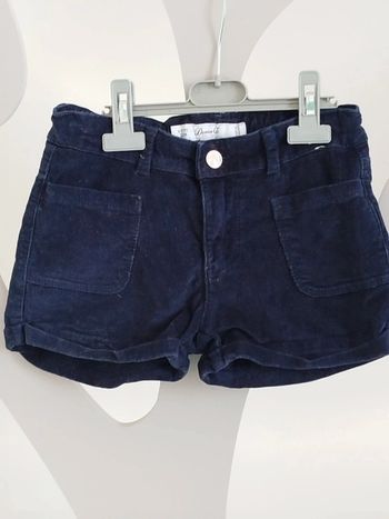 Short en velours bleu marine Denim& Co taille 8-9 ans