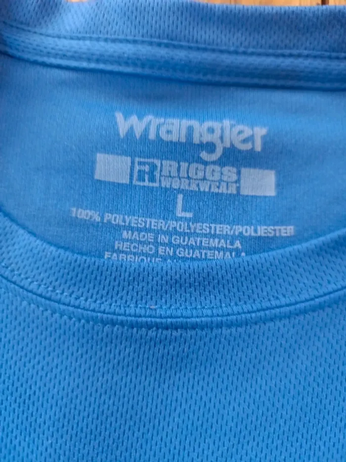 T-shirt manches longues wrangler bleu L - photo numéro 3
