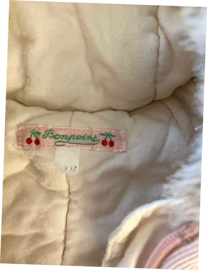 Combinaison pilote en velours rose Bonpoint 12 mois - photo numéro 3