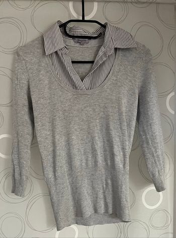 Pull chemise manche 3/4