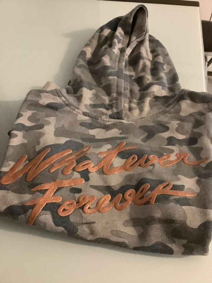 Sweat fille10 ans kaki