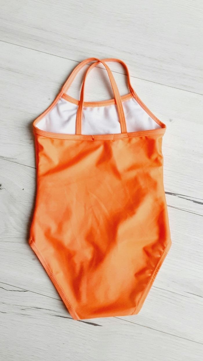Vêtement fille maillot de bain une pièce orange motif ananas Tissaia 3 ans comme neuf - photo numéro 3