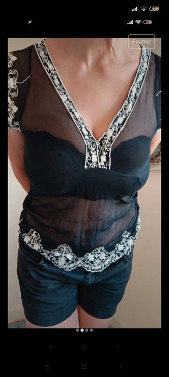 Débardeur sans manche transparent t 36 zara