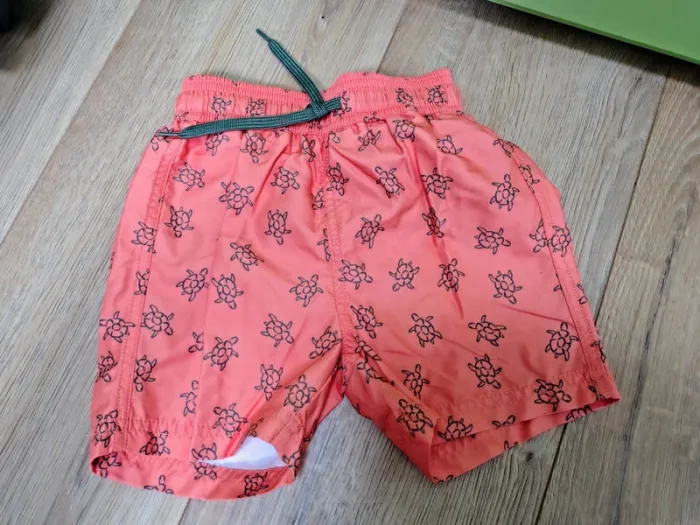 Short de bain 5 ans tortue orange