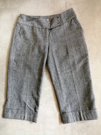 Bermuda long gris et noir Taille 38 Mim