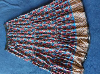 Jupe longue Camaieu bordeaux bleu noir taille M-L