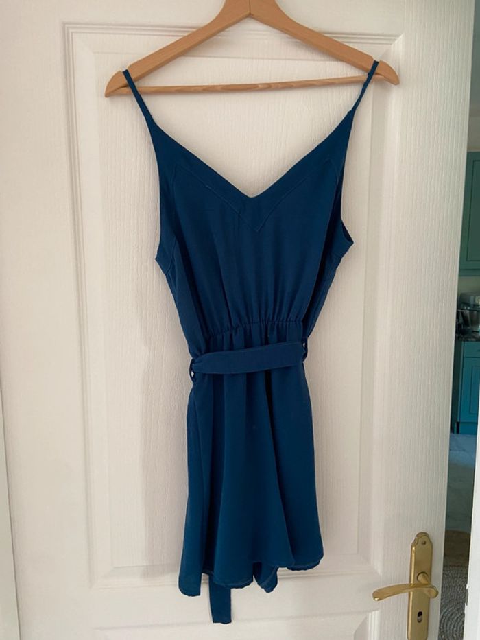 Combi short bleue fines bretelles Etam taille 36 - photo numéro 2