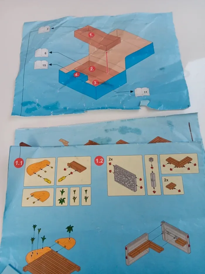 Lot figurines playmobil grand fort western 5245 - photo numéro 13