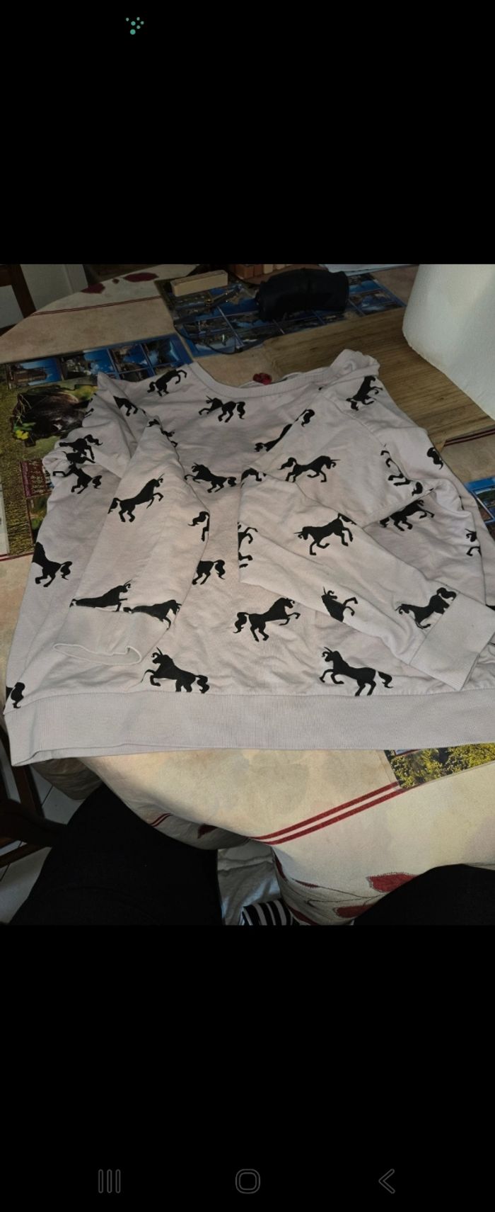 Pull motif licorne