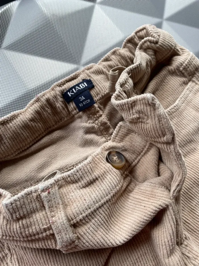 Pantalon velours crème - photo numéro 2