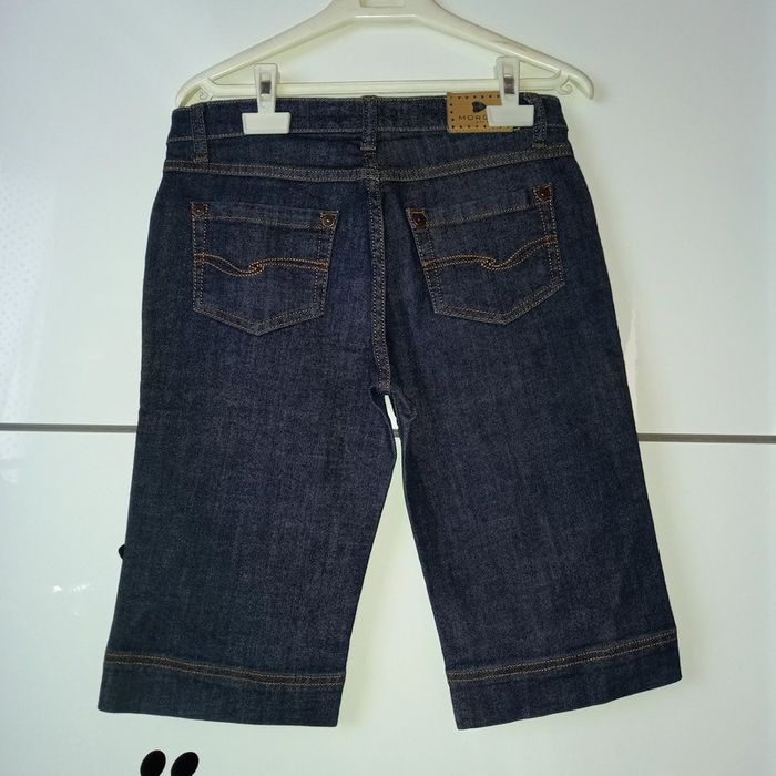 Bermuda / Pantacourt / short longueur genoux en jean Bleu brut by Morgan état neuf taille 36 - photo numéro 5