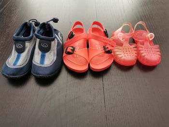 Lot 3 chaussures sandales d'eau T24 à T26