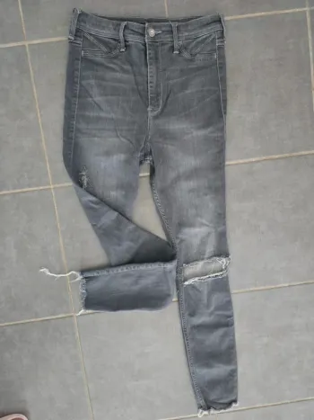 Jean skinny taille haute Hollister
