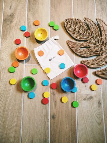 👋Jeu de tri et d'éveil  en bois-Montessori -marque Nature et découvertes 