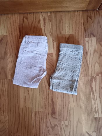 Lot 3 ans pantalon velours et legging tricot Bout'chou