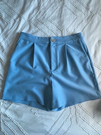 Short droit bleu