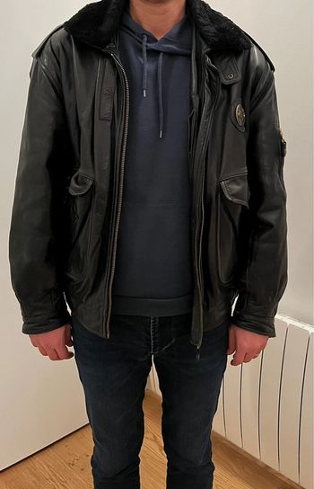 Veste bombardier cuir homme L