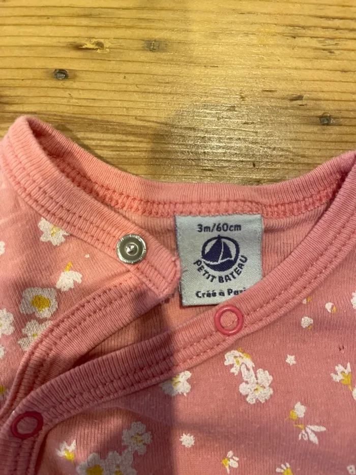 Pyjama rose petit bateau 3 mois - photo numéro 2
