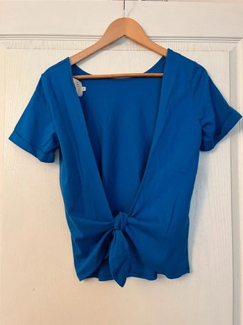 Haut sezane dos nu bleu taille M