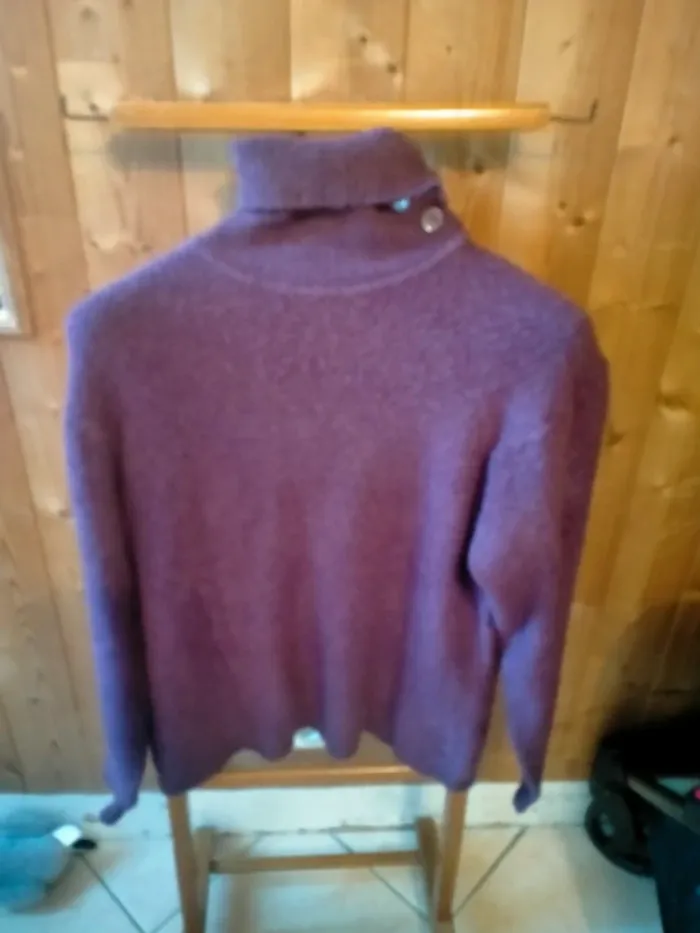 Pull col montant violet Marque Zamba Taille 5 - photo numéro 2