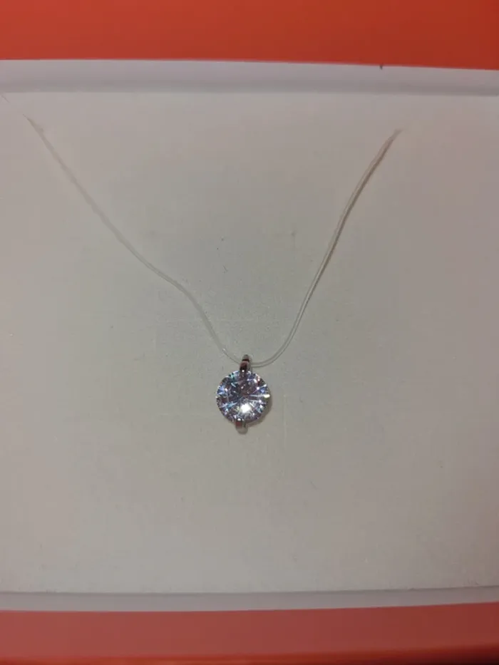 Collier transparent avec strass - photo numéro 2