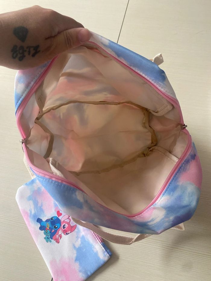 Cartable sac goûté ou sport et trousse neuf stitch - photo numéro 7