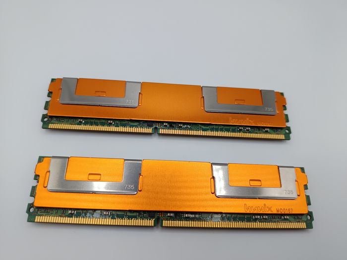 LOTS 2 CARTES DDR2 2GB 2Rx4 PC2-5300F-555-11 - photo numéro 7