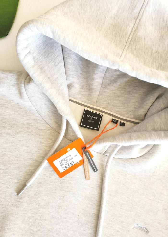 Robe sweat à capuche gris chiné Superdry Taille M/L - photo numéro 2