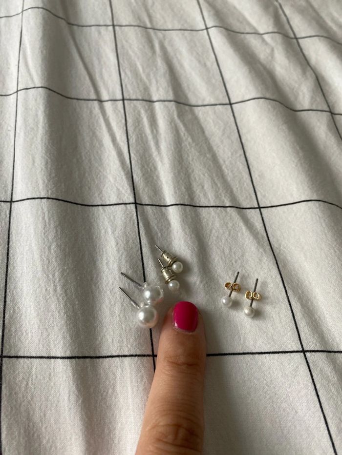 Boucles oreilles perles - photo numéro 2