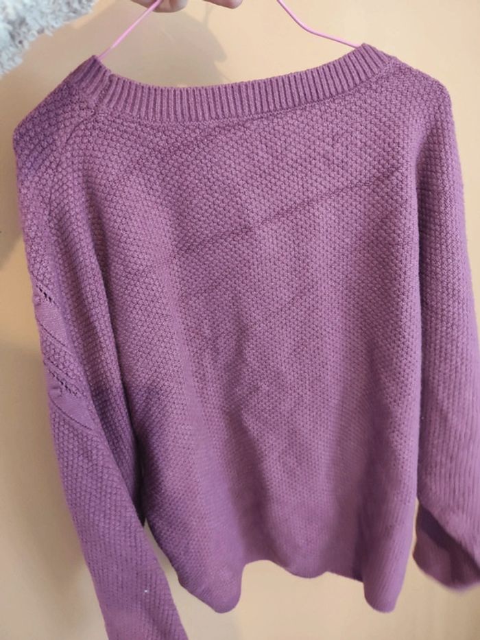 Pull d'hiver violet mauve rose foncé - photo numéro 2