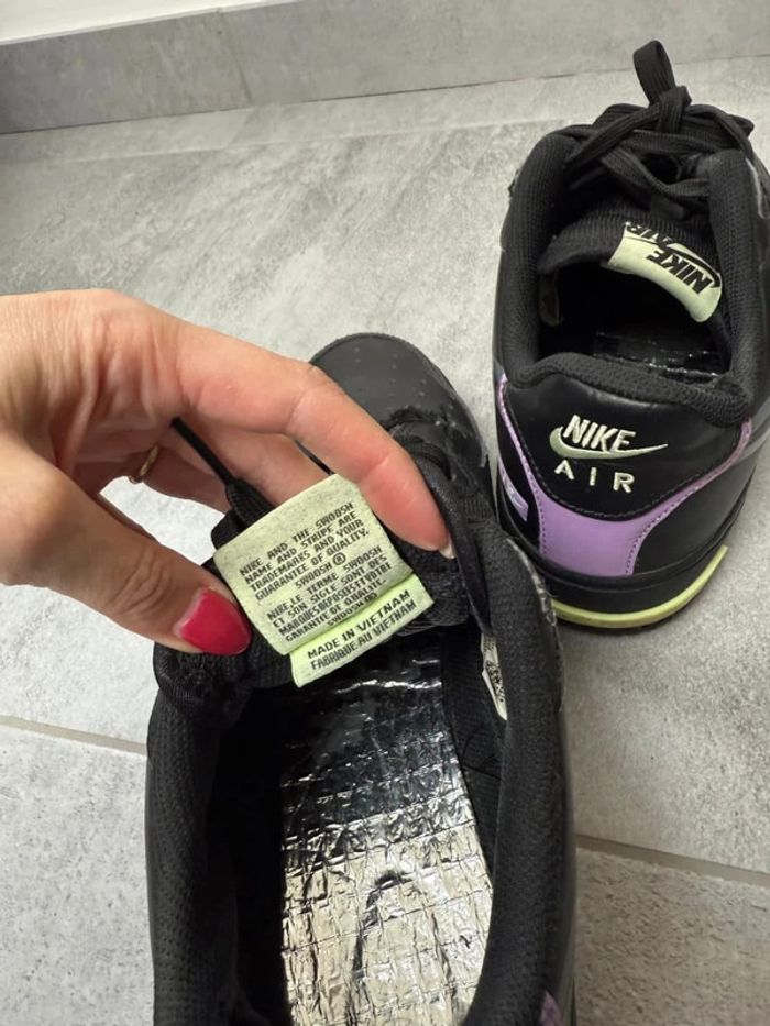 Baskets Nike Air Force 1 react noires et violet taille 44 - photo numéro 5