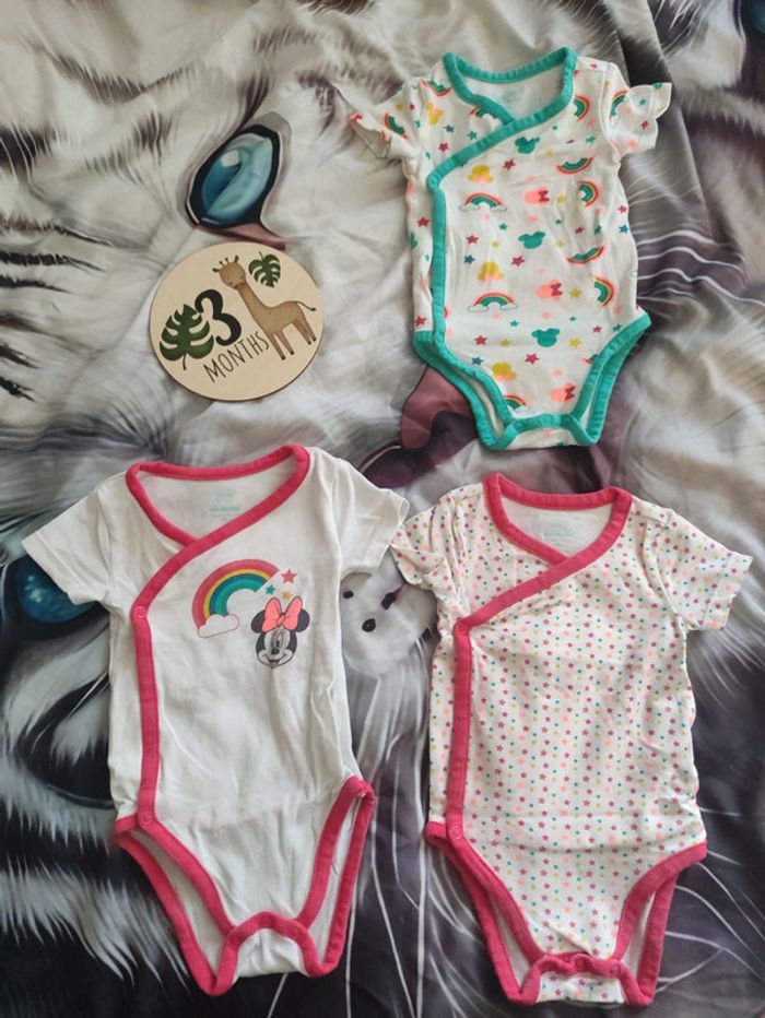 Lot de 3 body Minnie 3 mois
