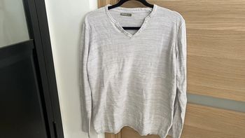 Pull léger gris taille L Gemo