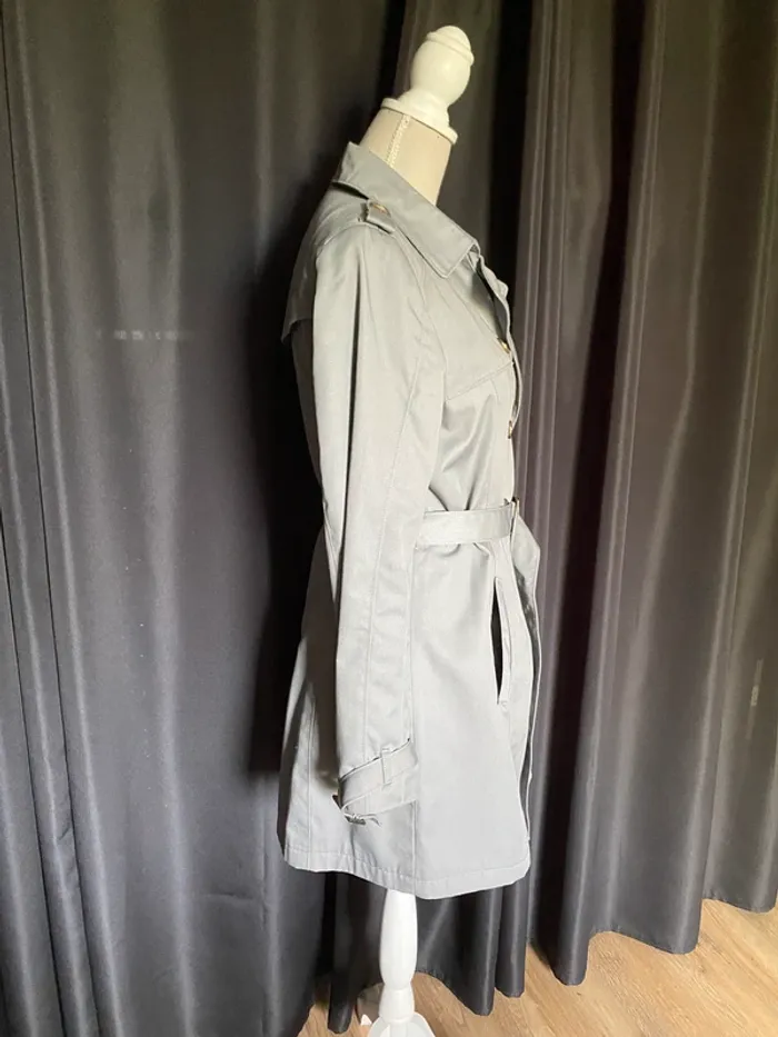 Trench-coat gris Camaïeu - photo numéro 3