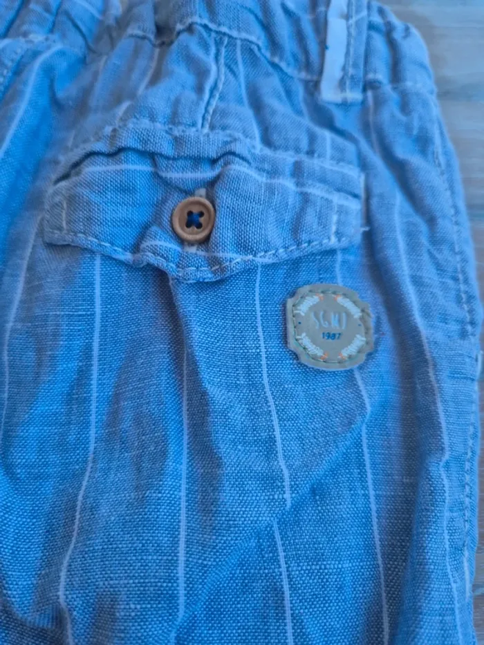 Sergent major bermuda en lin taille 2 ans - photo numéro 8