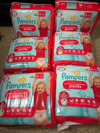 Six pack de couches Pampers taille 6 premium pants