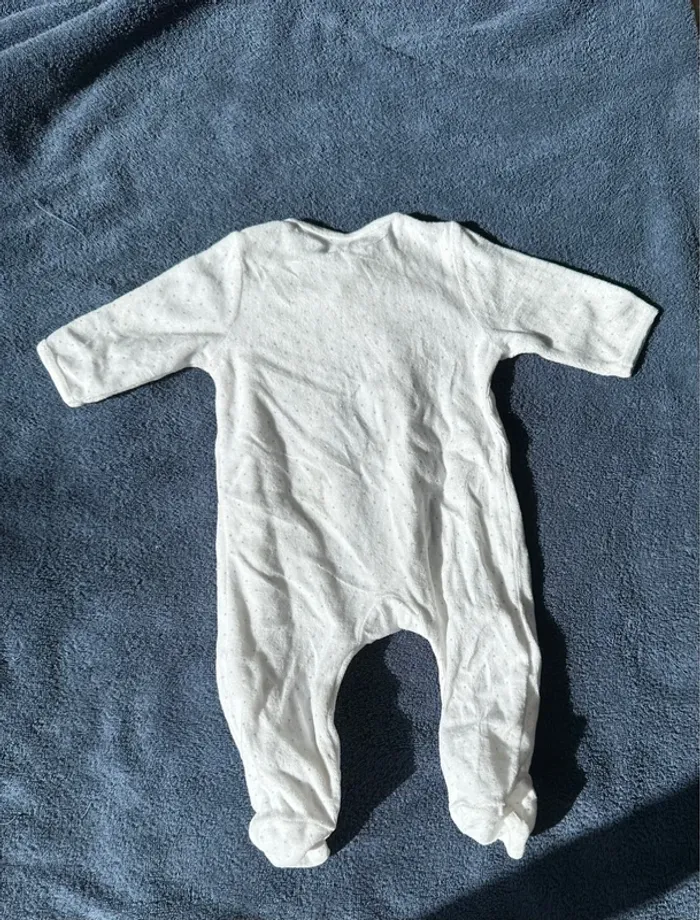 Pyjama velours blanc 3 mois - photo numéro 3