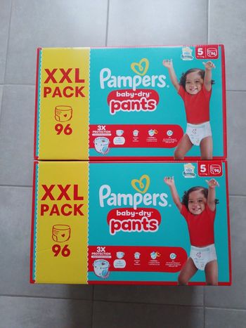 2 cartons de couches pampers pants taille 5