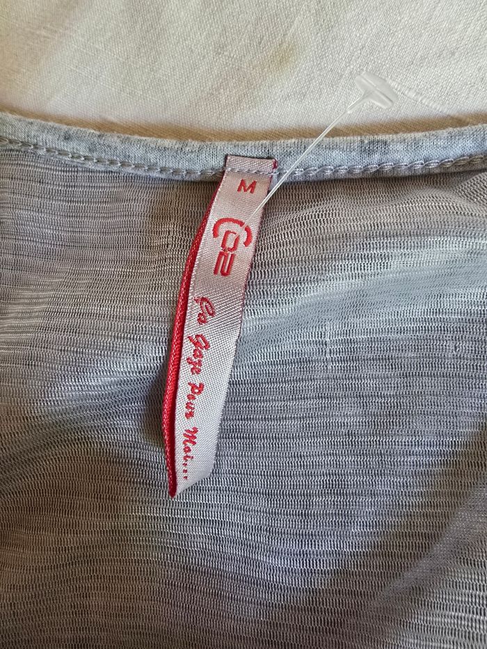 Tunique y2k vintage 2000🍒Co2 ça gaze pour moi🍒taille 38 - photo numéro 4