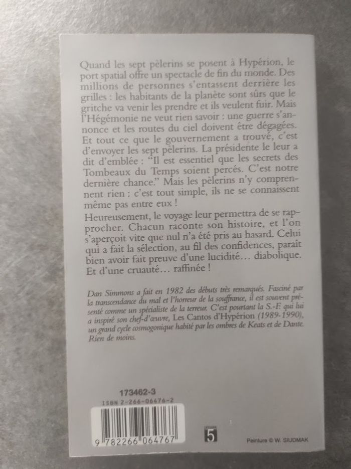 Les Cantos d'Hypérion Hypérion 1 Dan Simmons - Pocket 1995 - photo numéro 3