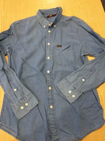 Chemise à fines rayures homme Lee S bleu/blanc