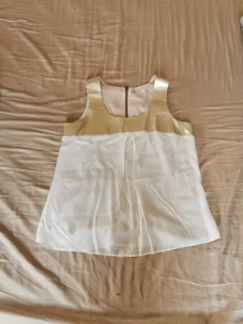 Débardeur doré et blanc jennyfer taille L