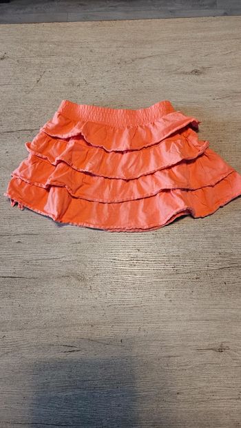 Jupe courte à volants corail, Tik & Tak, Charles Vögele, 6 ans, nickel