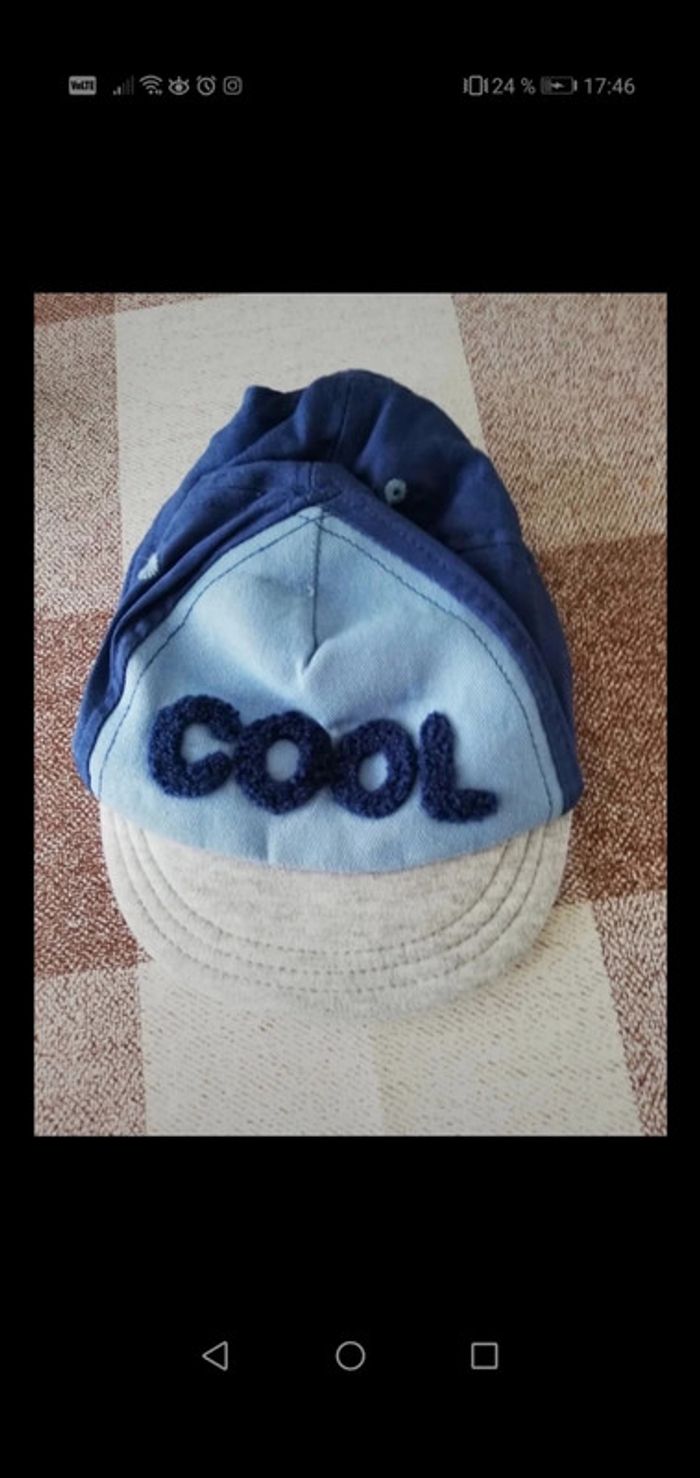 Casquette Marine tex 0/3 mois