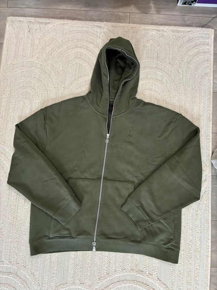 Full zip sweat Jordan Nike Travis Scott kaki vert taille L neuf avec étiquette - photo numéro 3