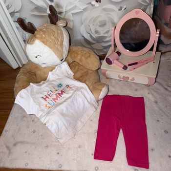 Ensemble fille, t-shirt et legging - T18mois - mot d’enfants 