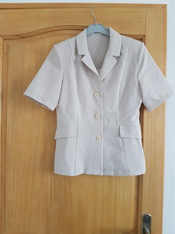 Tailleur jupe + veste  beige