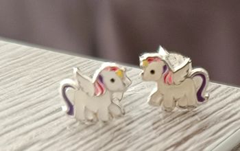 Boucles d'oreilles licorne